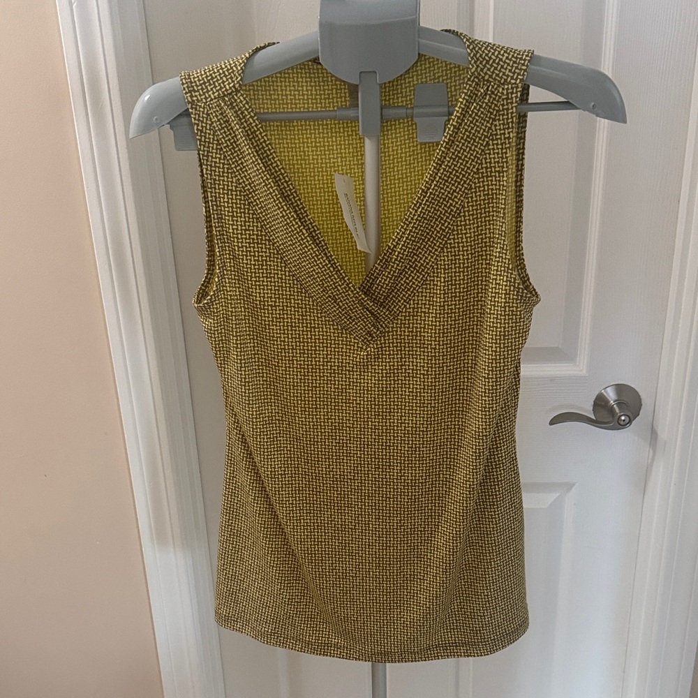 Banana Republic Yellow V-Neck Tank Top